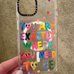 Casetify Clear Multicolor "You Are Exactly Where You Need To Be" Phone Case